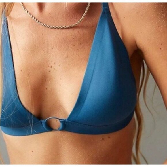 Free People intimately Oh Scuba Bralette Midnight Cowboy Blue - Picture 2 of 3